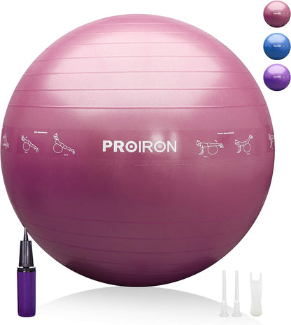 Yoga-Ball mit Pumpe, Yoga-Pose-Diagramm. 55/65/75CM